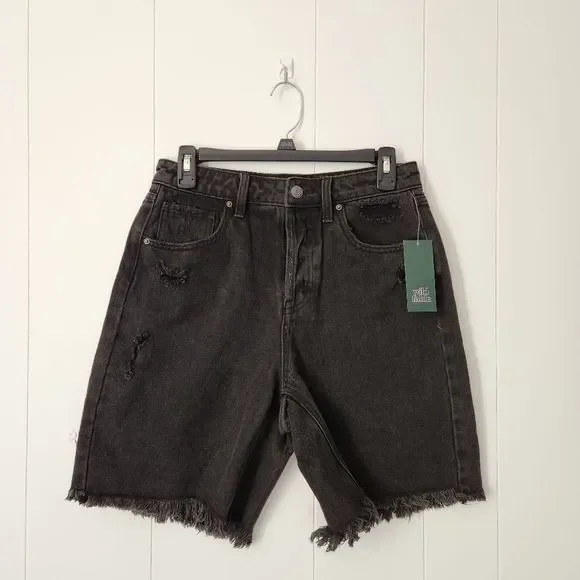 Wild Fable High-Rise Wide Leg Bermuda Jean Shorts - Picture 4 of 8